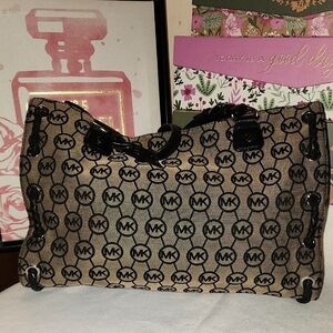 Michael Kors Black and Tan Women's Bag